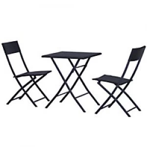 Image of Outsunny Rattan Coffee Set 841-093 Black