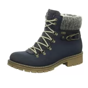 Image of Rieker Peak Womens Casual Lace Up Walking Boots womens Snow boots in Blue,4,5