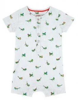 Image of Cath Kidston Baby Boys Mini Crickets Romper - Light Blue