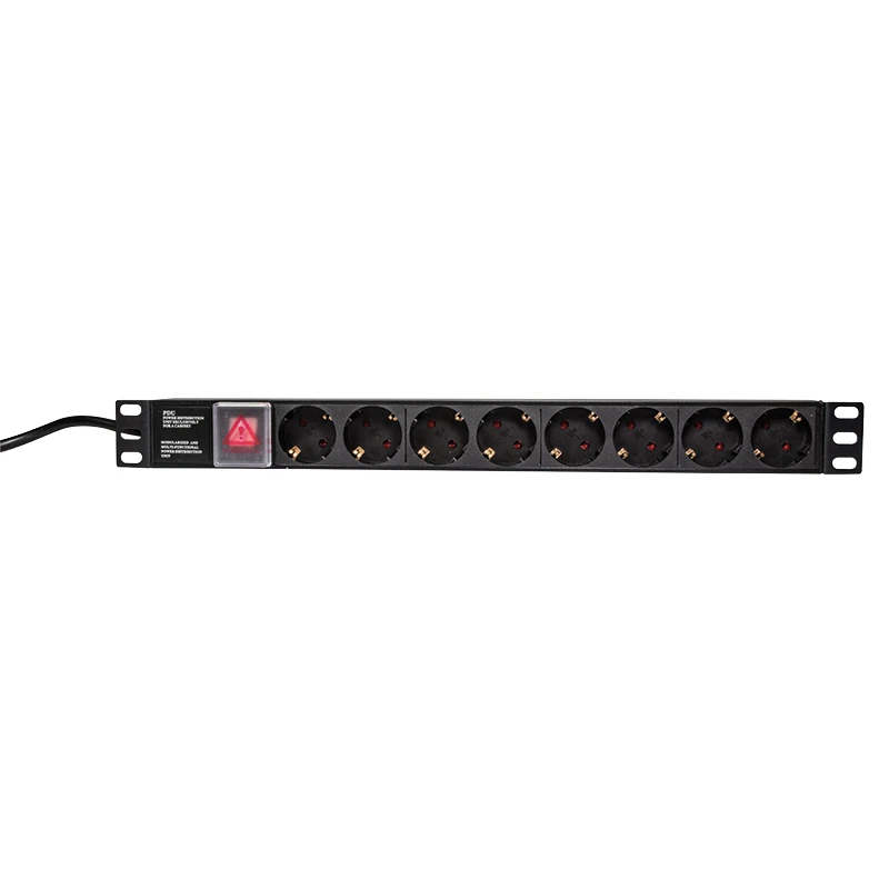 Image of LogiLink PDU8C01 power distribution unit (PDU) 8 AC outlet(s) 1U Black
