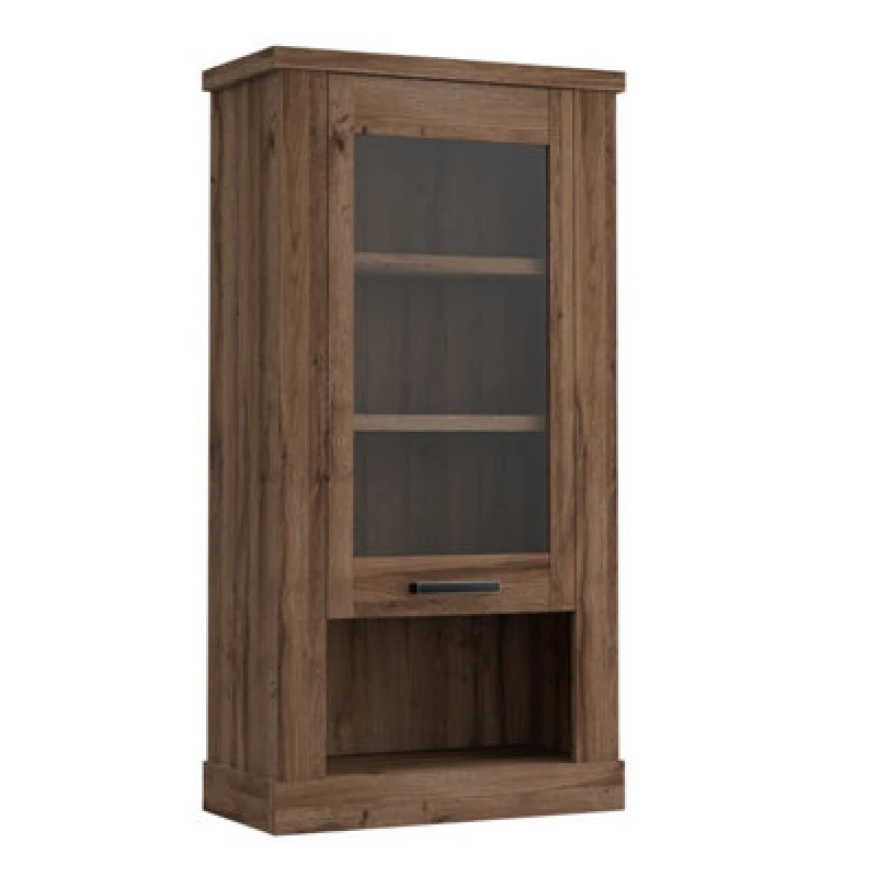 Image of Furniture To Go Corona Wall Display Cabinet In Tabak Oak