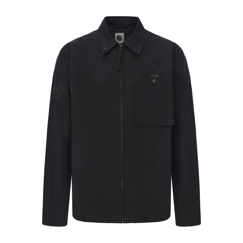 Image of Pretty Green Heaton Overshirt Mens Black male Small