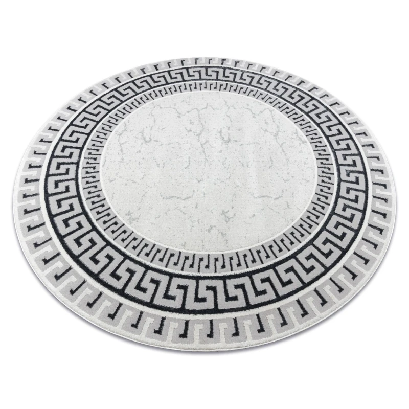Image of RugsX Allure Rug in White Size: 120cm diameter White Unisex 120cm diameter