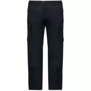 Image of Kariban Adults Unisex Multi-Pocket Cargo Trousers (32R) (Black) - Black