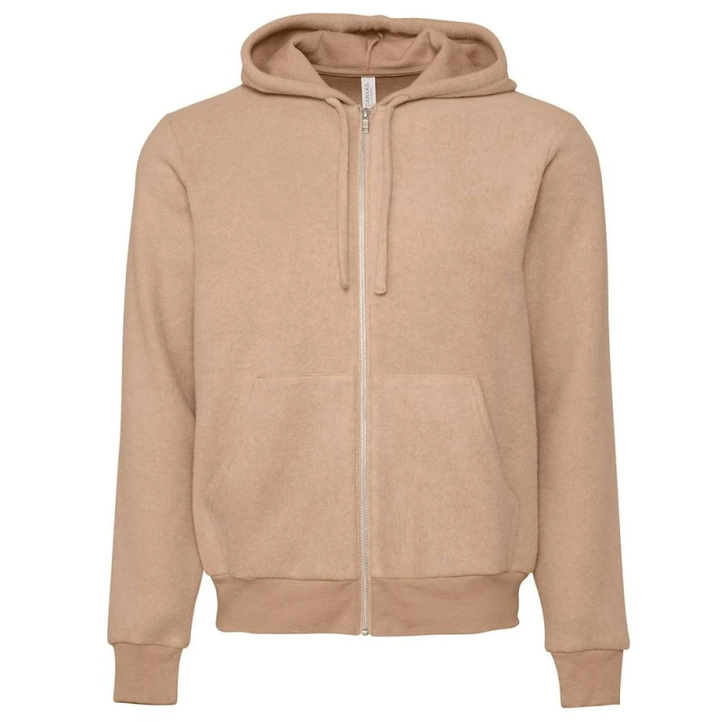 Image of Bella + Canvas Mens Plain Hoodie in Light Brown Size: XS Light Brown Male XS