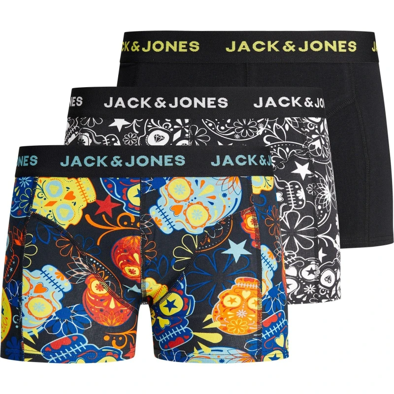 Image of Jack and Jones Skull Trunks 3 Pack Childrens - Multi Multi S Boys
