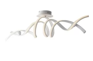 Image of Mystral Integrated LED Semi Flush Ceiling Light, White, 4000K