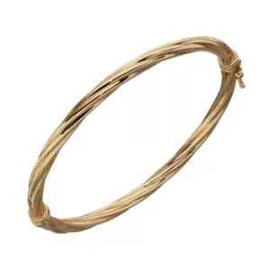 Image of 9ct Yellow Gold Twist Bangle