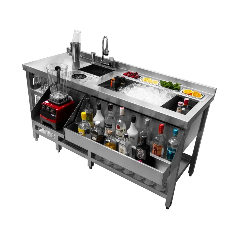 Image of Monster Shop Deluxe Cocktail Bar Station, Silver 29843