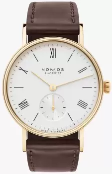 Image of Nomos Glashutte Watch Ludwig 33 Gold Sapphire Crystal