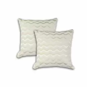Image of Emma Barclay Cushion Cover Sinead 17 X 17" Cream (Pair)