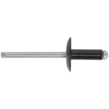 Image of Sealey Large Flange Black Aluminium Rivets 4.8mm 14mm Pack of 200