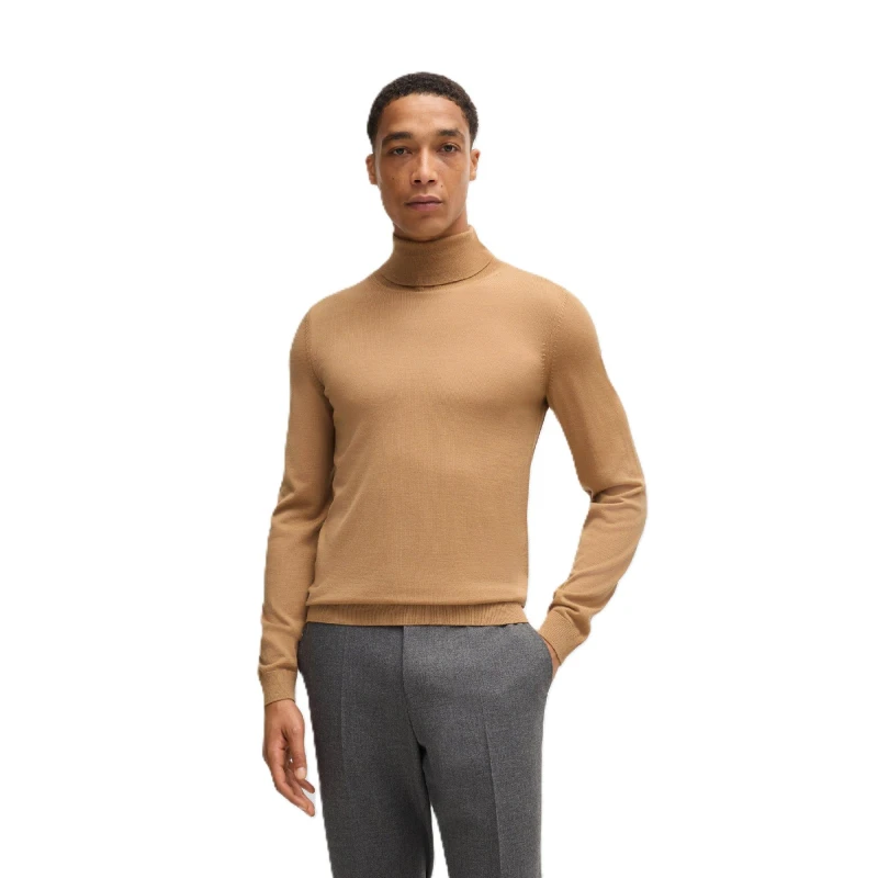 Image of Boss Mens Musso P Crew Sweatshirt Medium Beige male S