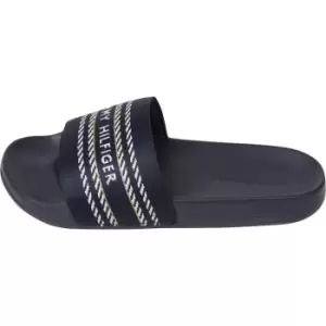 Image of Tommy Jeans Tommy Webbing Slide - Blue