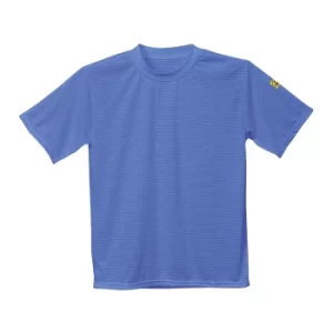 Image of Portwest Mens Anti Static ESD T Shirt Blue S