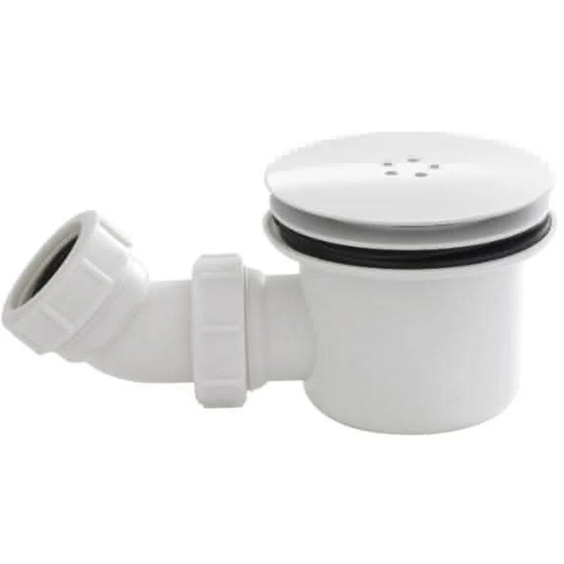 Image of HUDSON REED Hudson Reed - White 90mm Fast Flow Shower Tray Waste with White Cover STW004