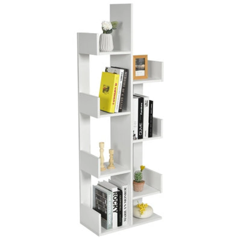 Image of Costway 8 Tier Bookshelf Storage Display Floor Standing Bookcase Shelving Organizer Home