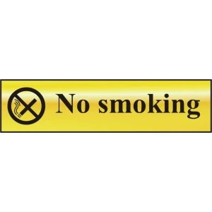 Image of ASEC No Smoking 200mm x 50mm Self Adhesive Sign