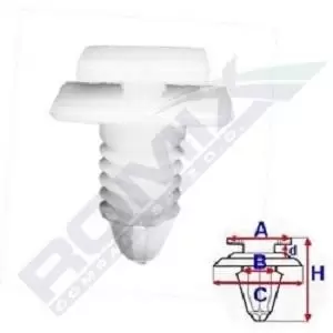 Image of ROMIX Clip, trim-/protection strip PEUGEOT 12408 856520,856520