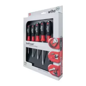 Image of Jeu de tournevis 530 ZK6 6 pieces fente/PZD poignees multicomposant Lame/embout