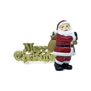Image of Creative Party Santa & Merry Christmas Cake Toppers