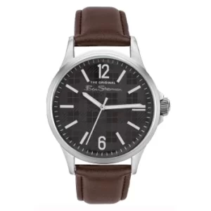 Image of Ben Sherman Brown Strap Watch with Grey Dial