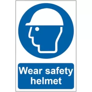 Image of Safety Helmet PPE Self Adhesive Sign - 200 x 300mm