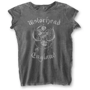 Image of Motorhead - England Womens Medium T-Shirt - Grey