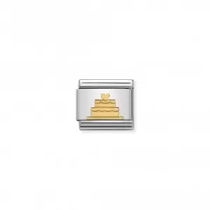 Image of Nomination Composable Classic Symbols 18K Gold Tiered Cake Link 030162/40