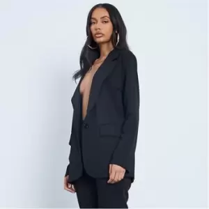 Image of I Saw It First Oversized Longline Blazer - Black