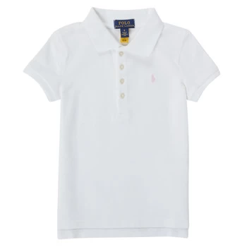 Image of Polo Ralph Lauren TOULLA Girls Childrens polo shirt in White - Sizes 7 years,8 / 9 years,10 / 11 years,12 / 14 years