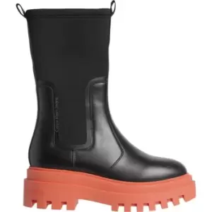 Image of Calvin Klein Jeans Flatform High Chelsea Boot - Black