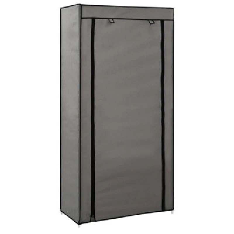 Image of Vidaxl Shoe Cabinet With Cover Grey 58X28X106cm Fabric