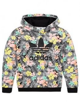 Image of Adidas Originals Childrens Overhead Hoodie - Black