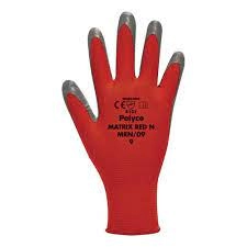 Image of Polyco Matrix MRN09 Size 9 Seamless Knitted Gloves Nitrile Palm