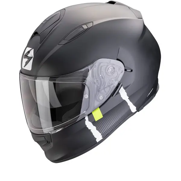 Image of Scorpion EXO-491 Code Matt Black-Silver Full Face Helmet L