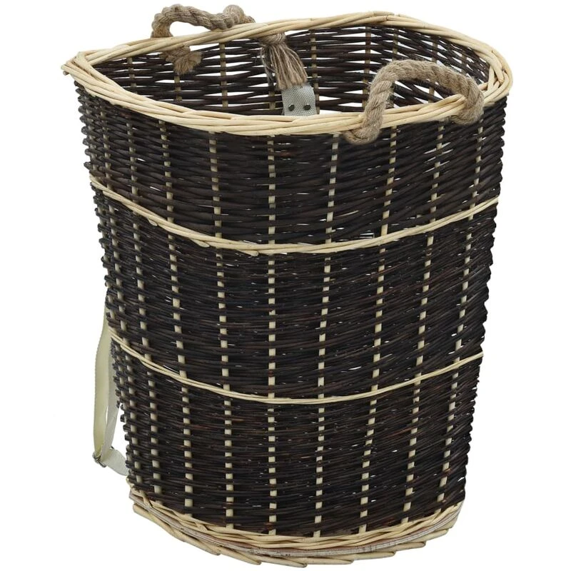 Image of VIDAXL Firewood Backpack with Carrying Belts 57x51x69cm Natural Willow Vidaxl 286975