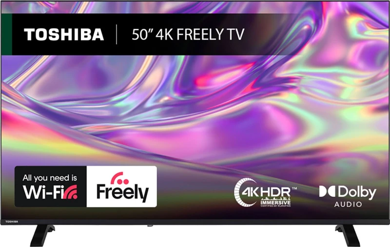 Image of Toshiba 50UV1563DB 50 Smart 4K HDR LED TV Dolby Vision & Freely Streaming 50UV1563DB Black