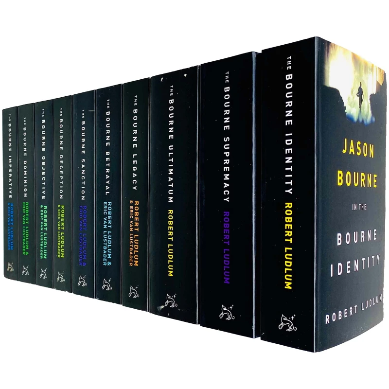 Image of The Bourne Trilogy 10 Book Set By Robert Ludlum Including The Bourne Identity And More Robert Ludlum Books
