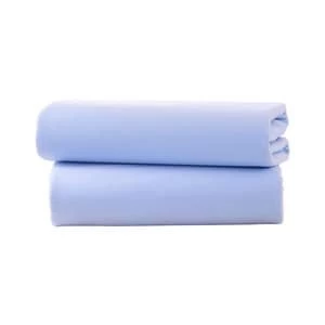 Image of Clair de Lune Pack of Two Fitted Cot Bed Sheets - Blue