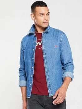 Image of Levis Battery Hallmark Shirt - Denim Blue, Denim Blue, Size 2XL, Men