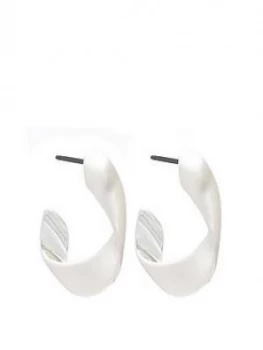 Image of Mood Silver Plated Satin Hoop Earrings