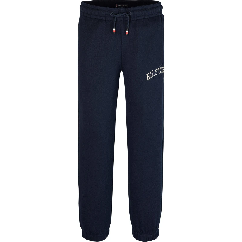 Image of Tommy Hilfiger Kids Script Closed Cuff Fleece Joggers Night Navy C1G male 8Y