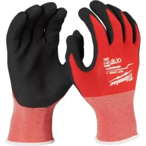 Image of Milwaukee Cut Level 1 Dipped Work Gloves Black / Red M Pack of 12