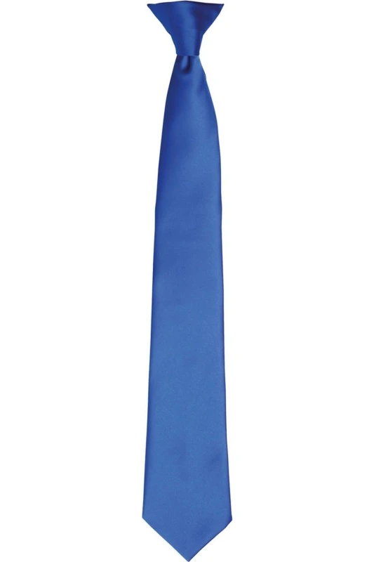 Image of Premier Premier Satin Tie in Blue Blue One Size Unisex 5063470360598