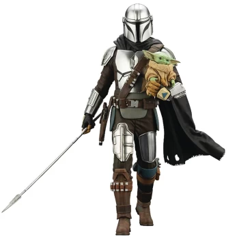 Image of Kotobukiya The Mandalorian ARTFX Statue - The Mandalorian & Grogu with Beskar Staff