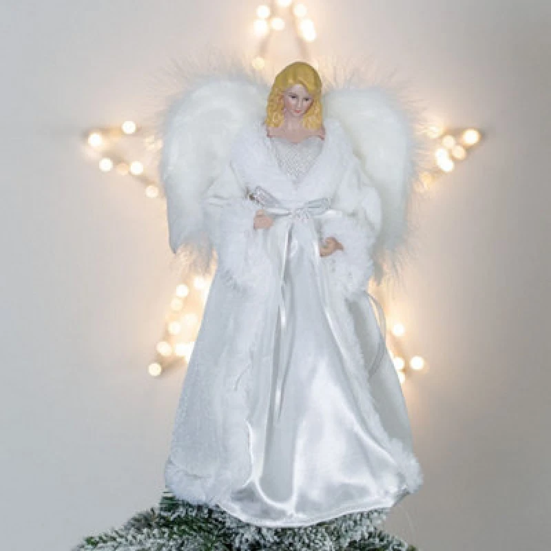 Image of Christmas Workshop 12" White Tree Top Angel 71099