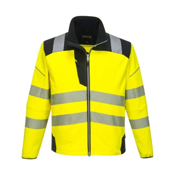 Image of PW3 Hi Vis Soft Shell Winter Rain Jacket Yellow / Black L