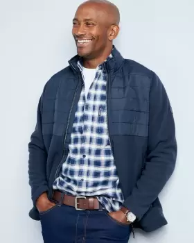 Image of Cotton Traders Mens Guinness Bonded Fleece Jacket in Blue