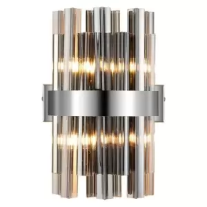 Image of Luminosa Kalih 4 Light G9, Wall Lamp, Polished Nickel, Smoke